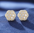925 Moissanite Flower Stud Earrings